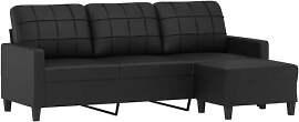 vidaXL Sofa 3 Sitzer, Couch mit Fußhocker,