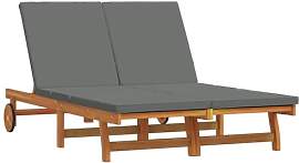 vidaXL Sonnenliege 2-Person Braun 63 x 199 x 85 cm 