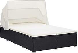 vidaXL Sonnenliege 2-Personen mit Auflage