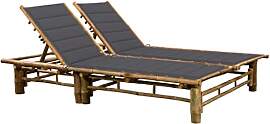 vidaXL Sonnenliege 2-Personen mit Auflagen
