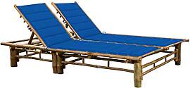 vidaXL Sonnenliege 2-Personen mit Auflagen
