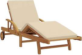 vidaXL Sonnenliege Beige 200 x 67 x 84 cm
