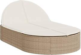 vidaXL Sonnenliege, Doppelliege mit Auflagen,