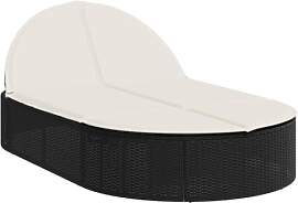 vidaXL Sonnenliege, Doppelliege mit Auflagen,