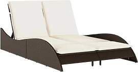 vidaXL Sonnenliege, Gartenliege mit Auflagen,