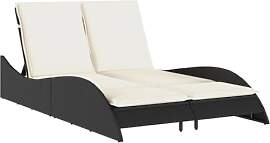 vidaXL Sonnenliege, Gartenliege mit Auflagen,