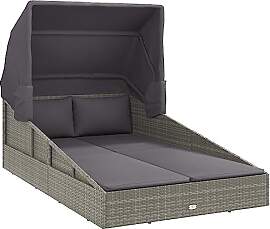 vidaXL Sonnenliege, Gartenliege mit Kissen