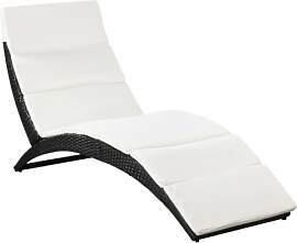 vidaXL Sonnenliege mit Auflage Klappbar