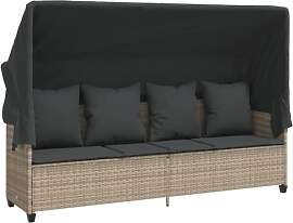 vidaXL Sonnenliege mit Kissen, Sonnenbett mit