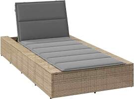vidaXL Sonnenliege mit schwebender Auflage Beige