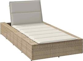 vidaXL Sonnenliege mit schwebender Auflage Beige