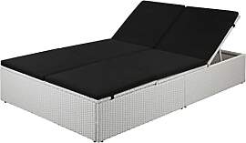 vidaXL Sonnenliege Poly Rattan Liegestuhl
