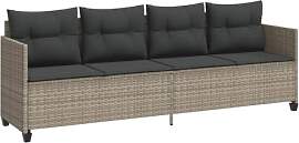 vidaXL Sonnenliege, Sonnenbett mit Sitzkissen 4