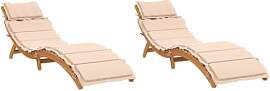 vidaXL Sonnenliegen 2 STK., Gartenliege mit