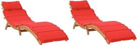 vidaXL Sonnenliegen 2 STK., Gartenliege mit