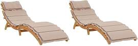 vidaXL Sonnenliegen 2 STK., Gartenliege mit
