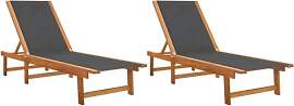 vidaXL Sonnenliegen 2 STK., Sonnenliege mit