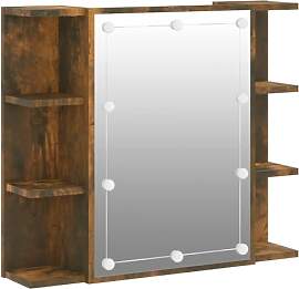 vidaXL Spiegelschrank mit LED, Wandschrank für