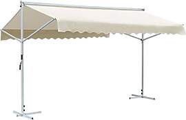 vidaXL Standmarkise 4x3m Creme Gartenmarkise