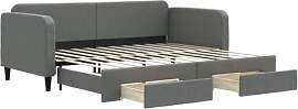 vidaXL Tagesbett, Ausziehbar Schlafsofa mit