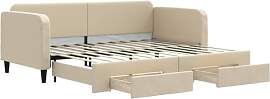 vidaXL Tagesbett, Ausziehbar Schlafsofa mit