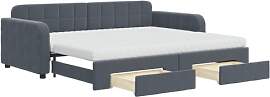 vidaXL Tagesbett, Ausziehbar Schlafsofa mit