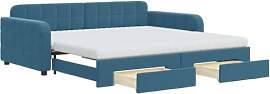 vidaXL Tagesbett, Ausziehbar Schlafsofa mit