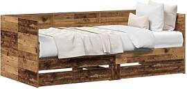 vidaXL Tagesbett mit Kopfteil Altholz 100 x 200 cm 