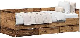 vidaXL Tagesbett mit Kopfteil Altholz 90 x 200 cm