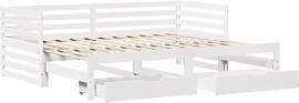 vidaXL Tagesbett mit Schubladen Weiß 90x200 cm