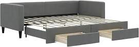 vidaXL Tagesbett, Sofabett Ausziehbar mit