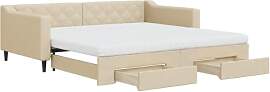 vidaXL Tagesbett, Sofabett Ausziehbar mit