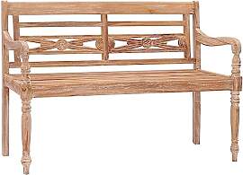 vidaXL Teak Massiv Batavia Bank 2-Sitzer