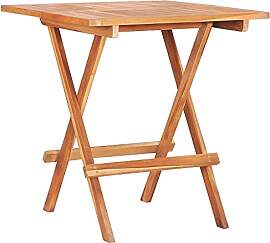 vidaXL Teak Massiv Bistrotisch Klappbar