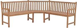vidaXL Teak Massiv Garten Eckbank Gartenbank