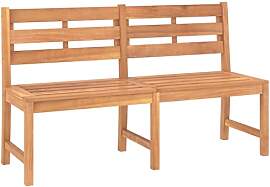 vidaXL Teak Massiv Gartenbank Sitzbank Parkbank