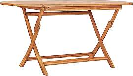 vidaXL Teak Massiv Gartentish Klappbar Klapptisch