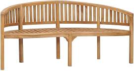 vidaXL Teak Massiv Sitzbank in Bananen-Form