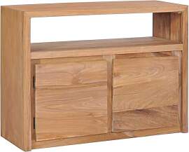 vidaXL Teakholz Massivholz Sideboard mit 2 Türen