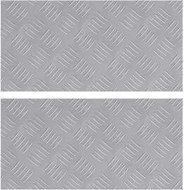 vidaXL Treppe Tritt Rechtwinklig 2 pcs Silber 50 x 