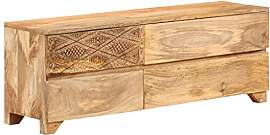 vidaXL TV-Schrank Massivholz Mango 110x30x40cm