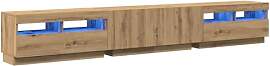 vidaXL TV-Schrank mit LED-Leuchten Artisan-Eiche