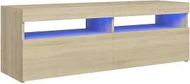 vidaXL TV Schrank mit LED-Leuchten Lowboard