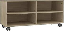 vidaXL TV Schrank mit Rollen Lowboard Fernsehtisch 