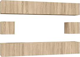 vidaXL TV Schrank Set 6-TLG. Wohnwand Schrankwand