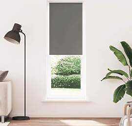 vidaXL Verdunkelungsrollo Grau 80x230 cm