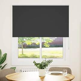 vidaXL Verdunkelungsrollo Schwarz 135x150 cm