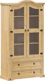 vidaXL Vitrine, Vitrinenschrank mit Glastüren