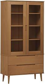 vidaXL Vitrinenschrank, Bücherschrank mit 4