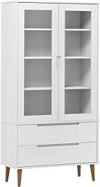 vidaXL Vitrinenschrank, Vitrine mit 2 Schubladen 4 